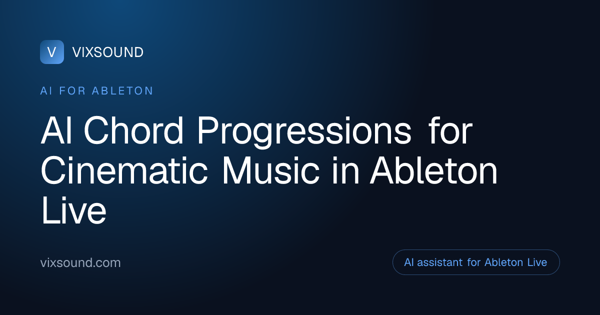 AI Chord Progressions for Cinematic in Ableton Live