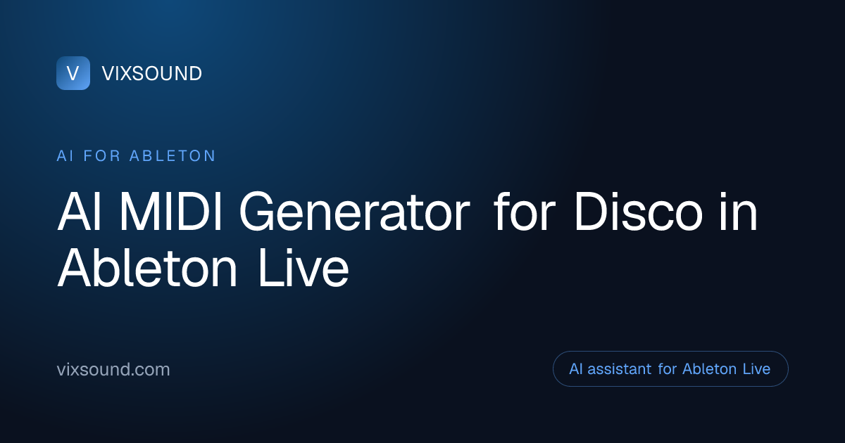 AI MIDI Generator for Disco in Ableton Live