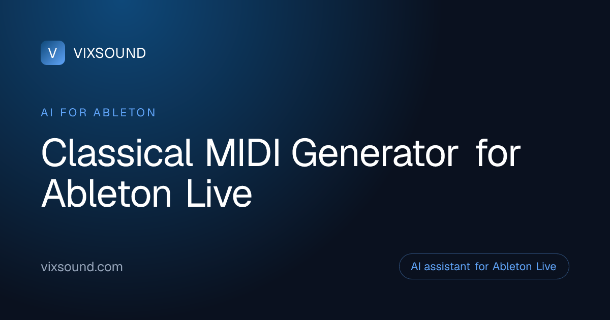 AI MIDI Generator for Classical in Ableton Live