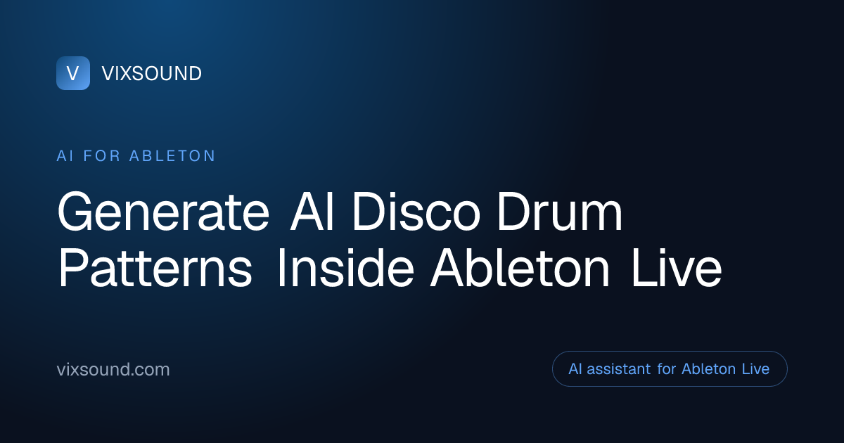 AI Drum Patterns for Disco in Ableton Live