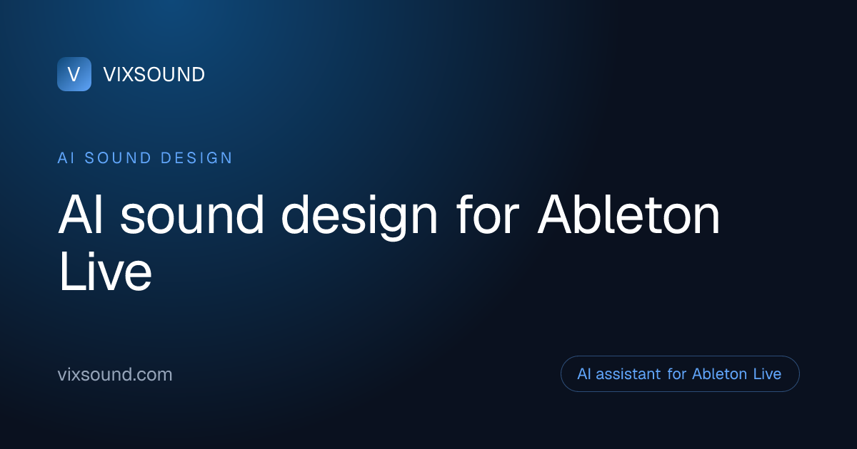 AI sound design for Ableton Live